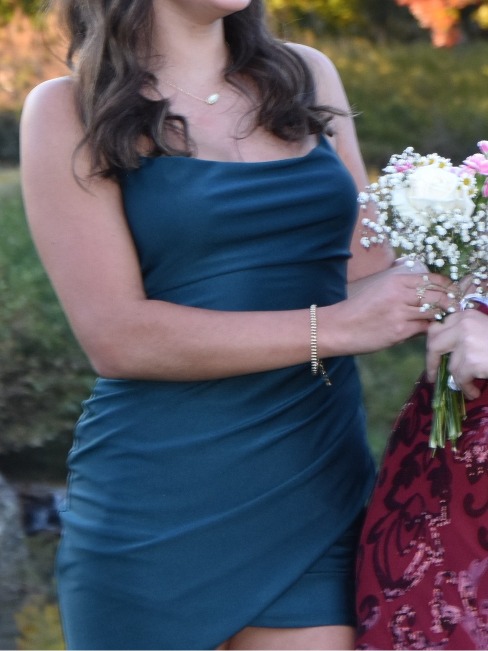 Windsor Homecoming Dark Green/Blue Tight Dress
